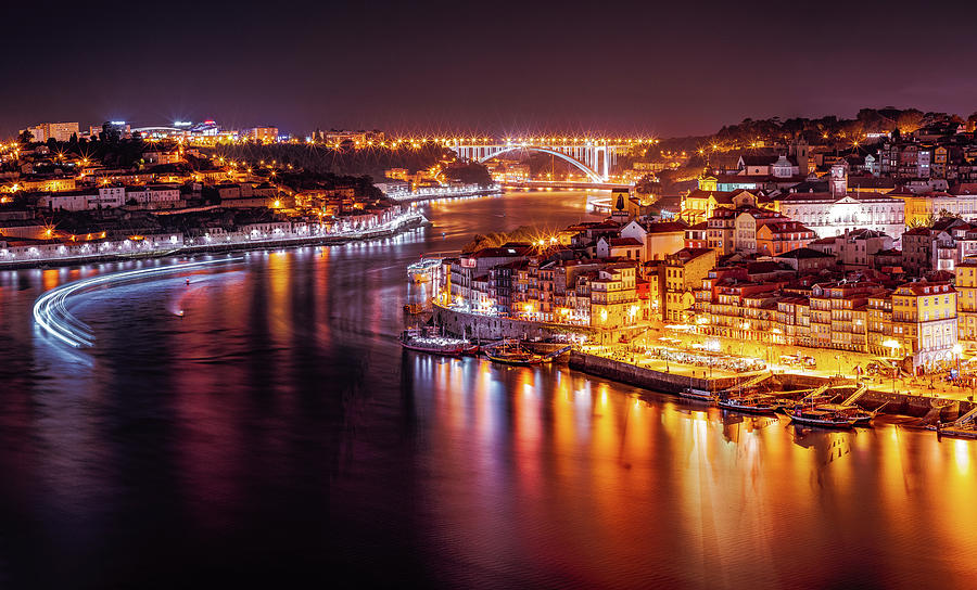 The Beautiful Porto in the night Photograph by Aziz Nasuti - Fine Art ...