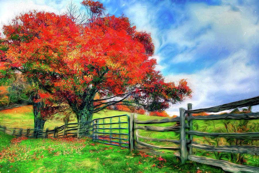 The Beauty of a Blue Ridge Autumnl AP Painting by Dan Carmichael