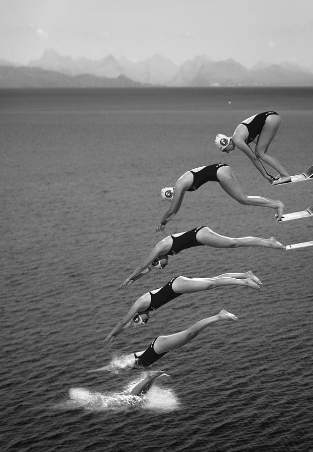 Sports Photograph - The Beauty Of Diving by Greetje Van Son