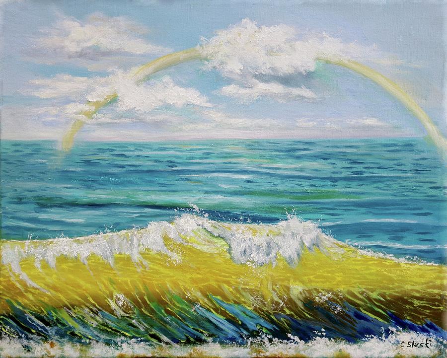 The Beauty Of The Wave Painting by Carole Sluski