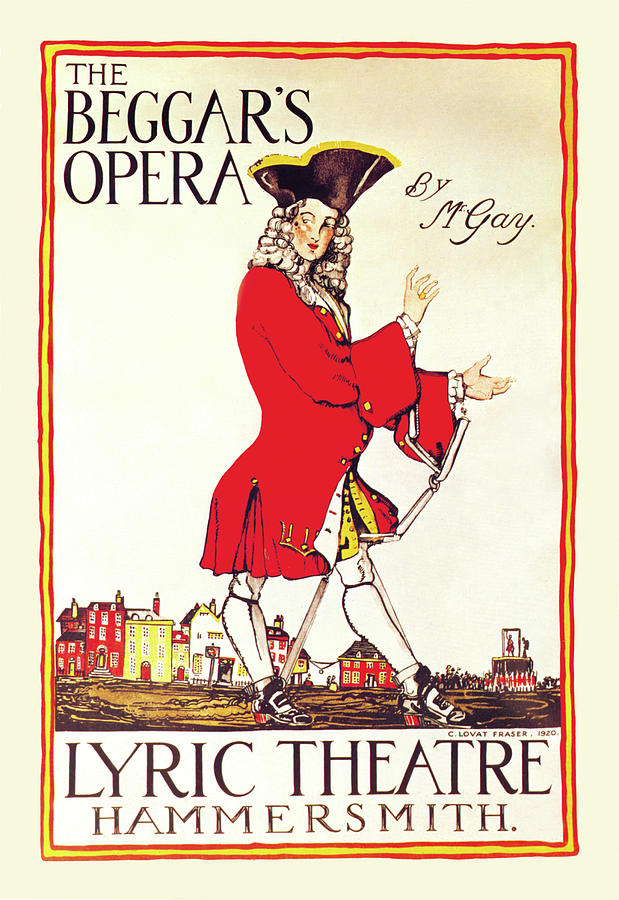 The Beggars Opera at the Lyric Theatre Painting by C. Lovat Fraser