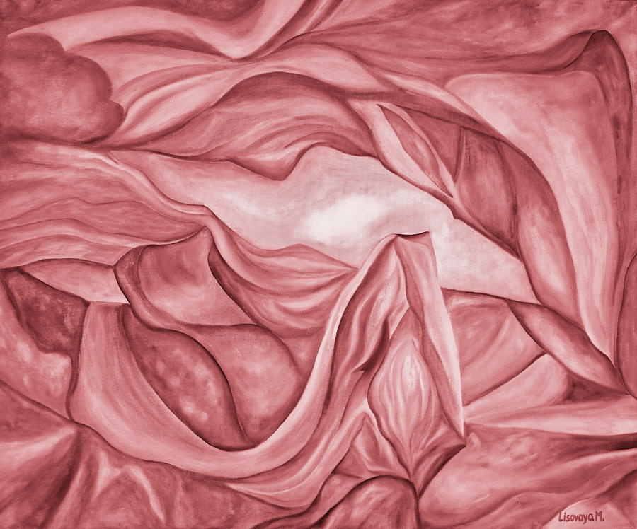 Red. Antelope Canyon Textile. The Beginning. Colorful And Over 30 Monochromatic. Painting