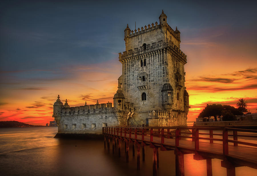 The Belem Tower at sunset Photograph by Micah Offman