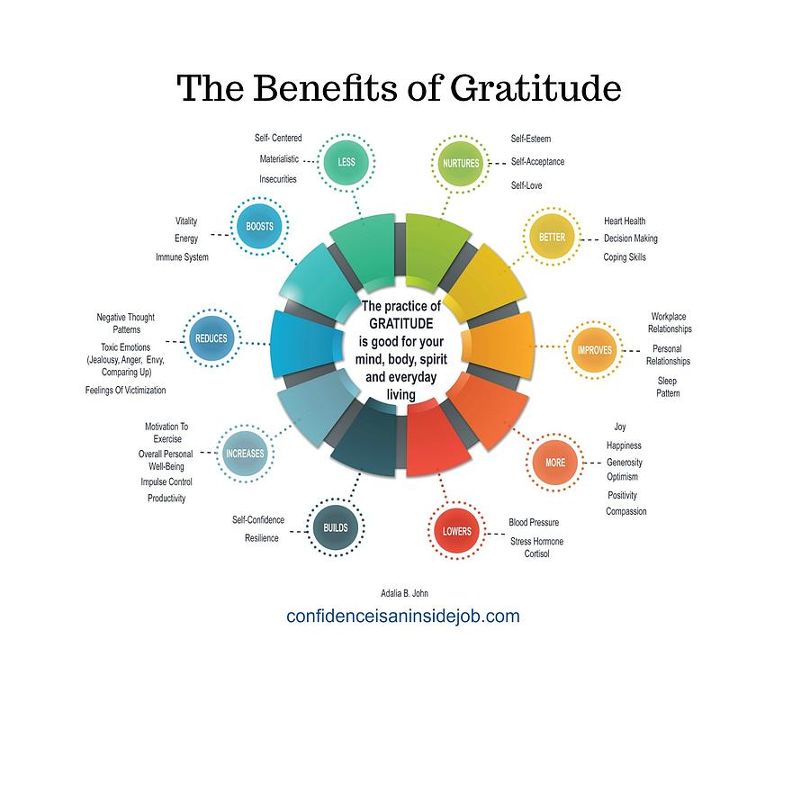 Gratitude Photograph - The Benefits of Gratitude by Adalia John