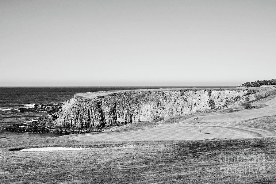 The Best Hole in Golf - Pebble Beach No 8 - BW Photograph by Scott Pellegrin