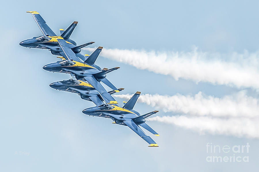 The Best of the Best In Tight Formation The Blue Angels Photograph by Rene Triay FineArt Photos