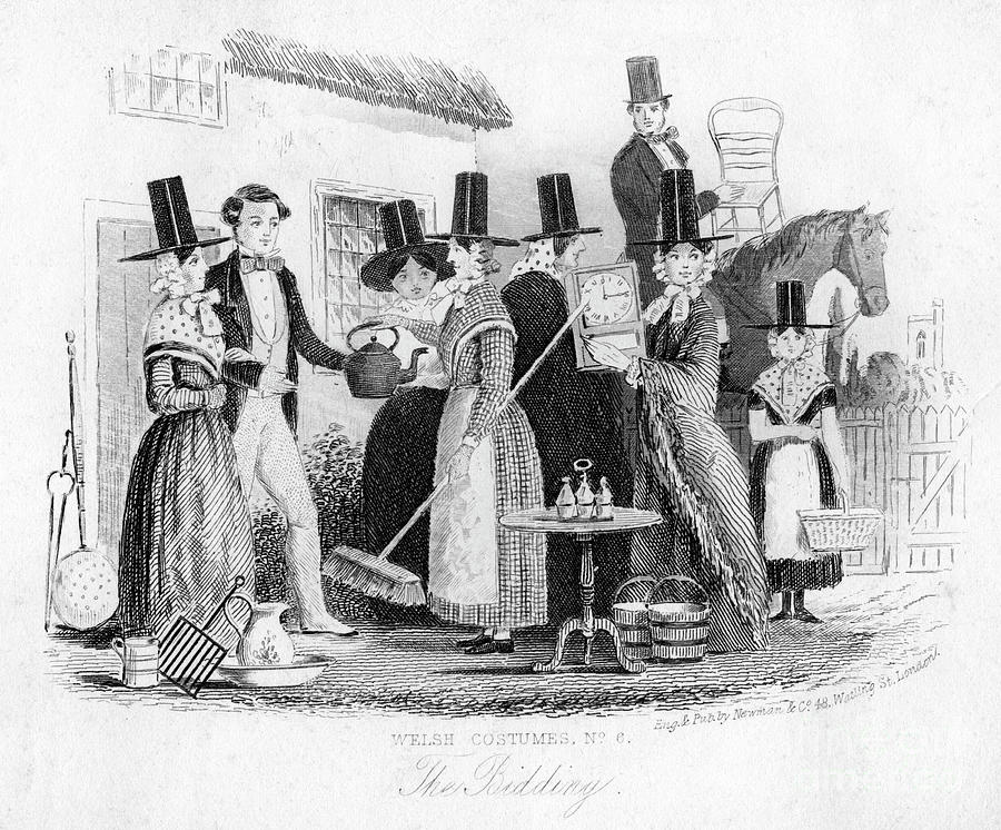 The Bidding, 19th Century.artist Newman Drawing by Print Collector