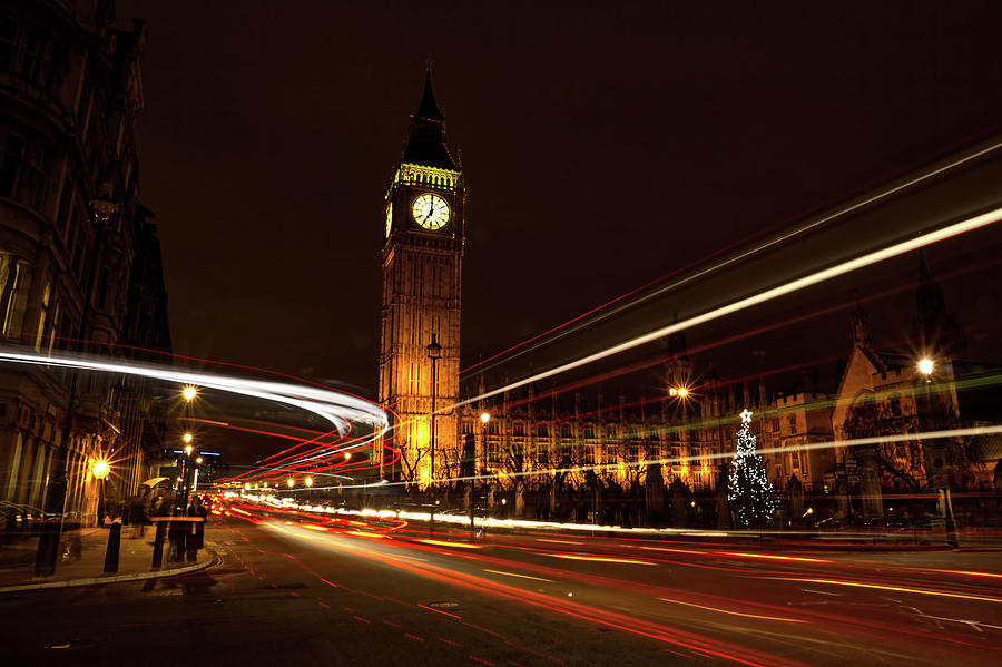 The Big Ben Exposed Photograph by Palashmitter