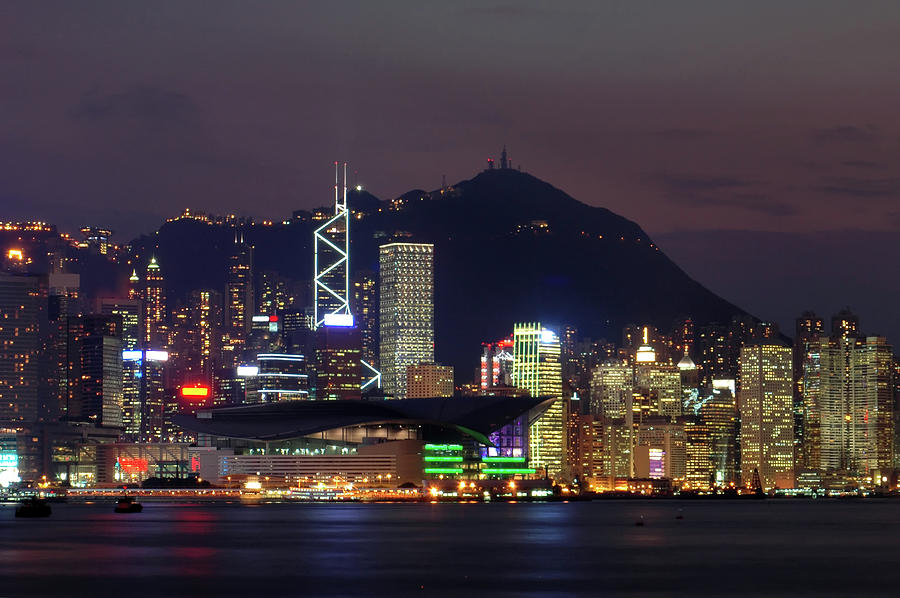 Hong Kong Photograph - The Big Brid Is Flying At Night by Bluekite