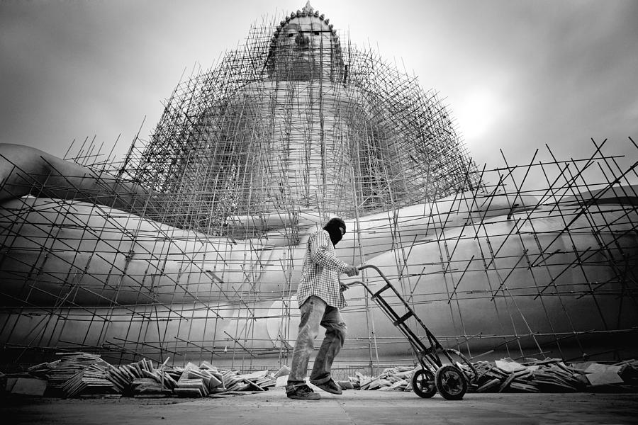 Thailand Photograph - The Big Buddha by Chayapon Butboonnaem