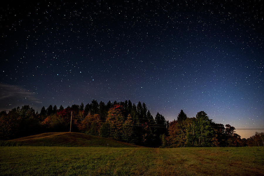 The Big Dipper over Ludlow VT Fall Foliage Photograph by Toby McGuire