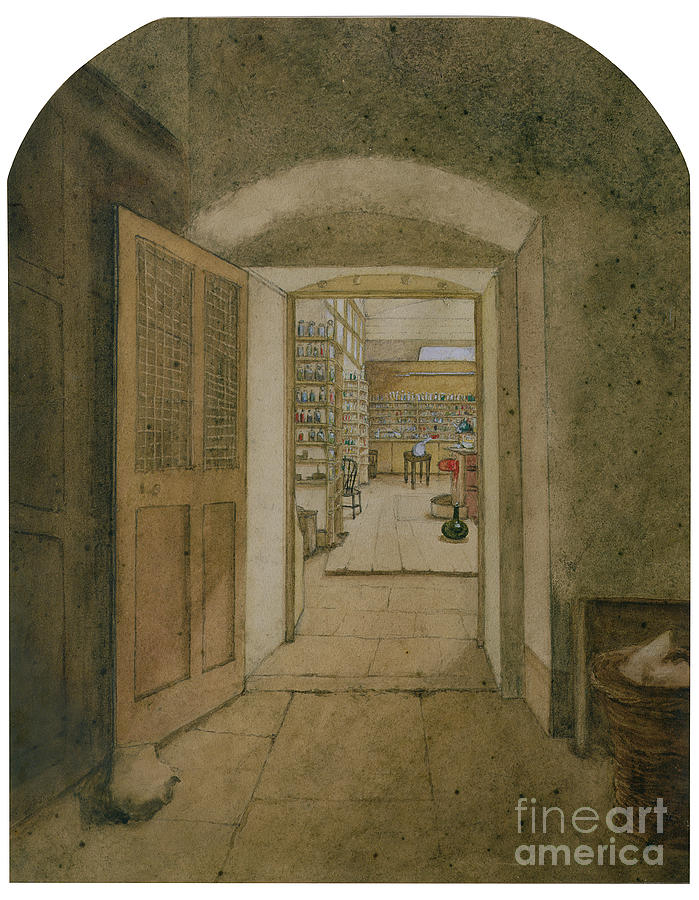 The Big Laboratory Viewed From The Dark Room, 1860 Painting by Harriet Jane Moore