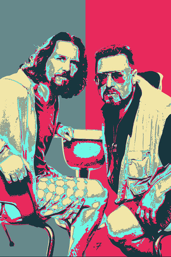 The Big Lebowski Revisited - The Dude and Walter No.2 Digital Art by Serge Averbukh
