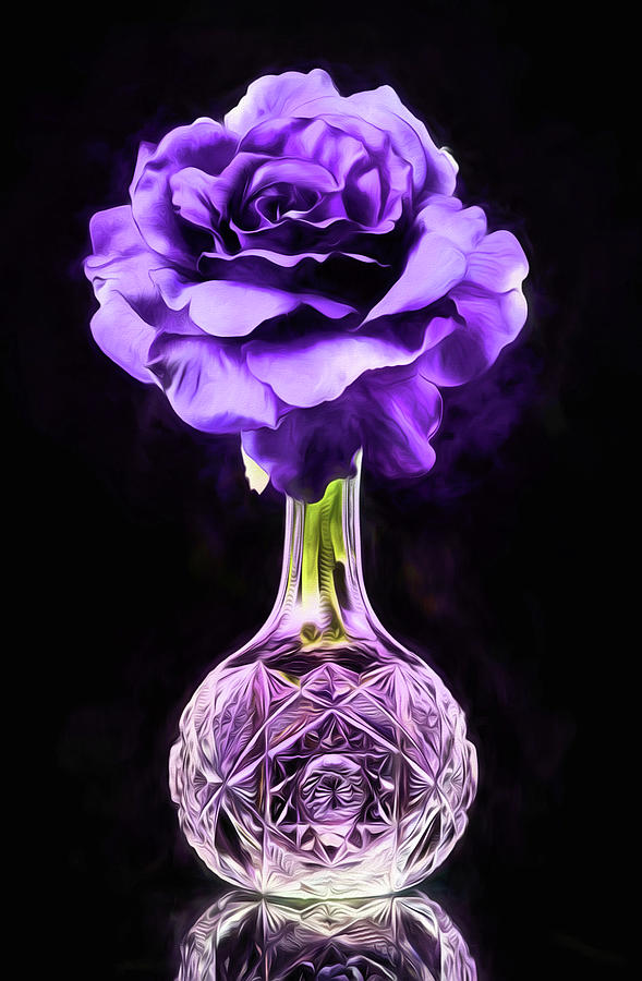 The Big Purple Rose Digital Art by JC Findley