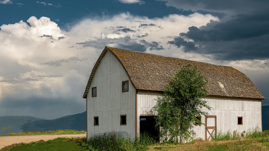 The Big White Barn Photograph by Marcy Wielfaert