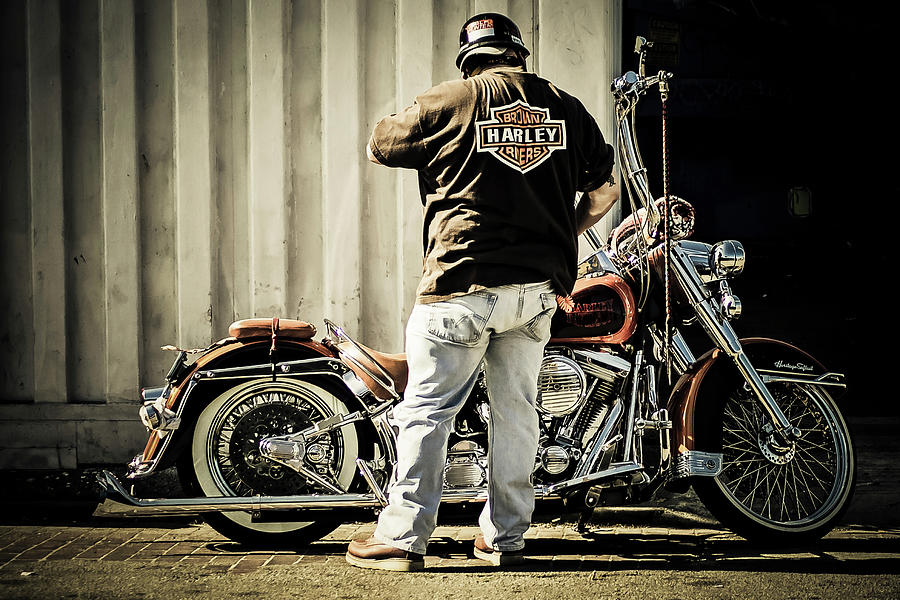 Harley Davidson Photograph - The Biker by Giuseppe Torre