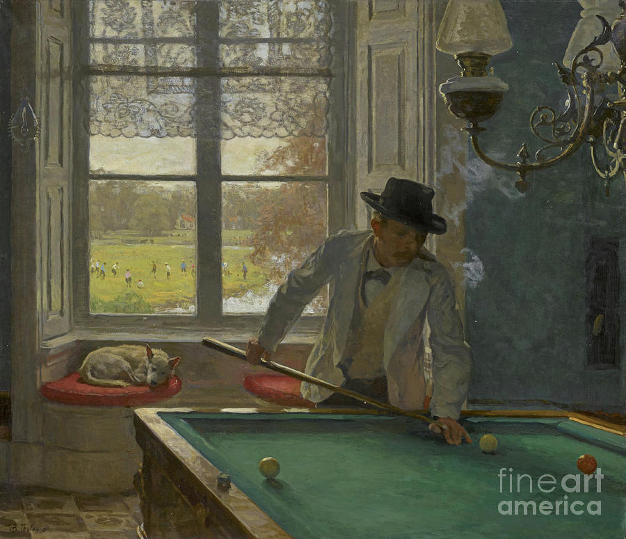 The Billiards Player Drawing by Heritage Images