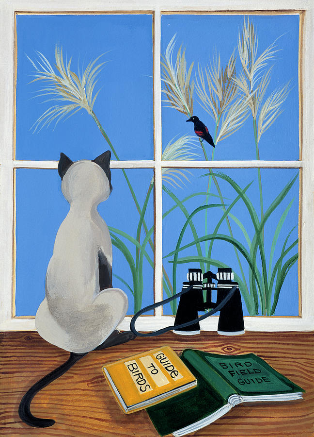 Animal Painting - The Birdwatcher by Jan Panico