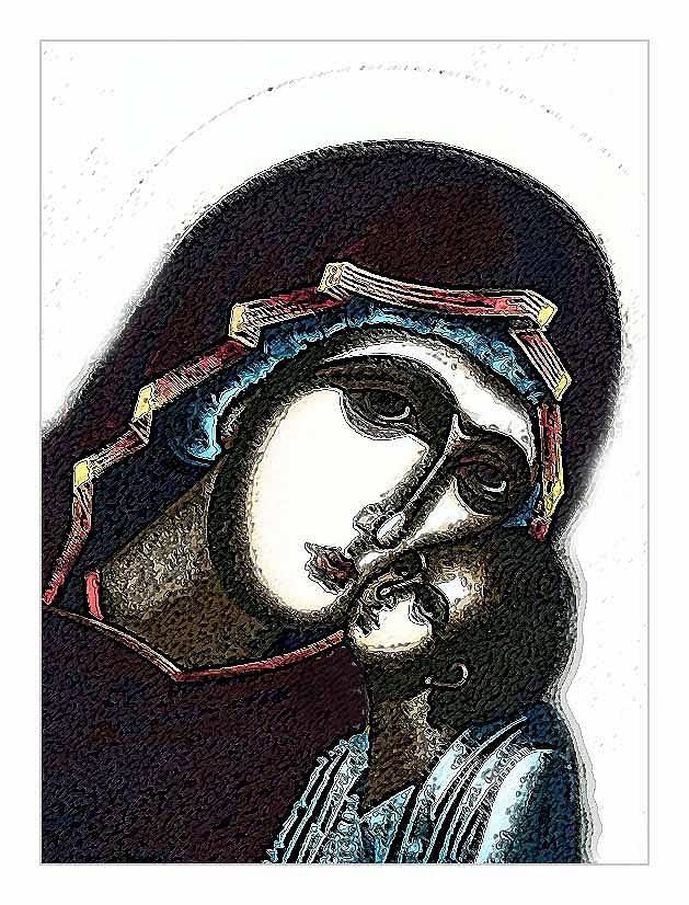 The Black Madonna Mixed Media by Valerie Jagiello