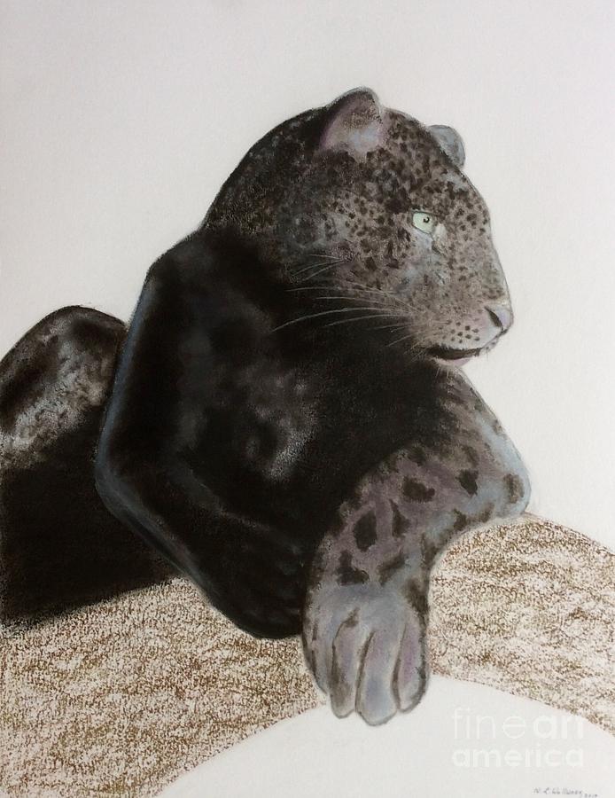 The Black Panther Pastel by Natalia Wallwork