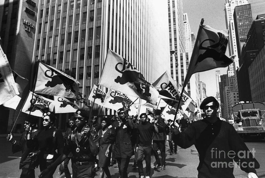 The Black Panthers March In New York Photograph by Bettmann