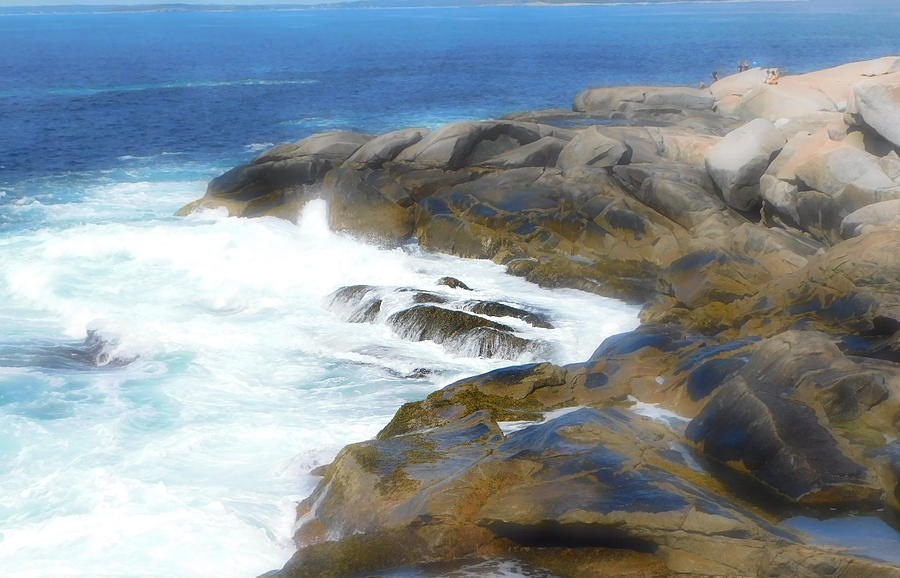 The black rocks of Peggy's Cove Photograph by Karen Cook - Pixels