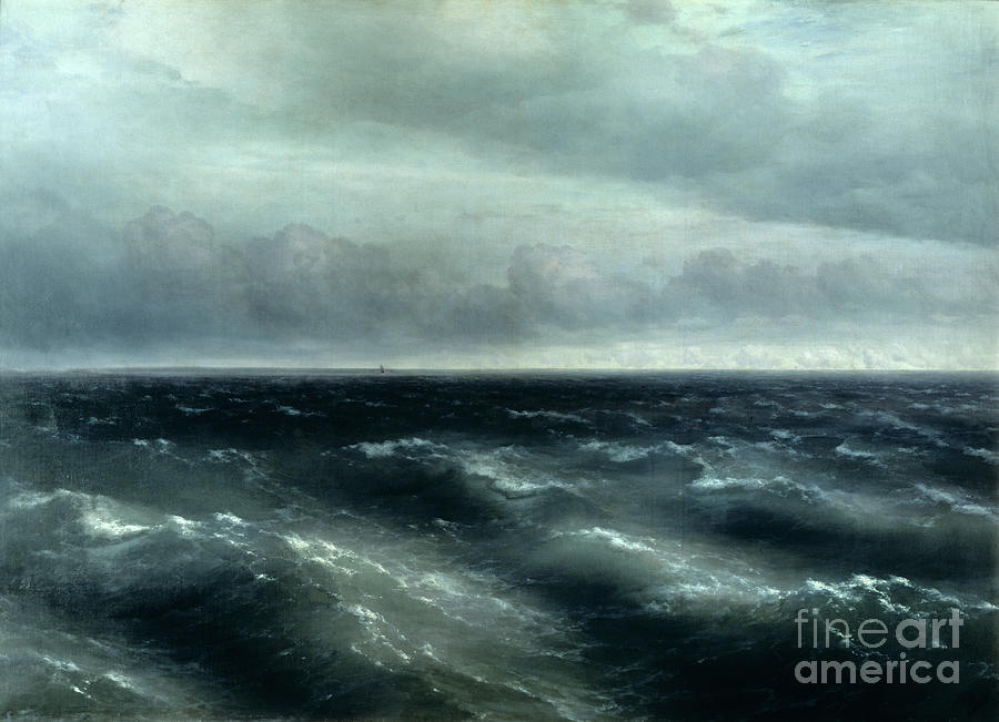 The Black Sea 1881 Painting by Ivan Konstantinovich Aivazovsky