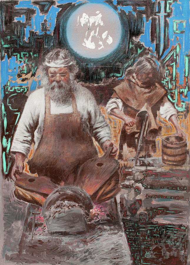 The Blacksmith Painting by Hans Egil Saele