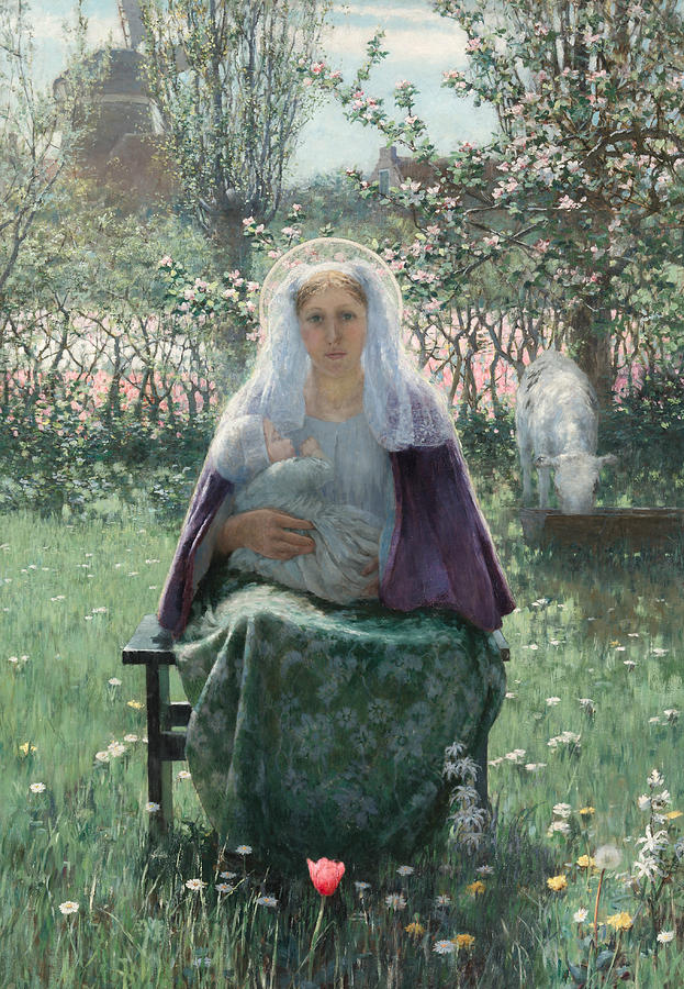 The Blessed Mother Painting by George Hitchcock