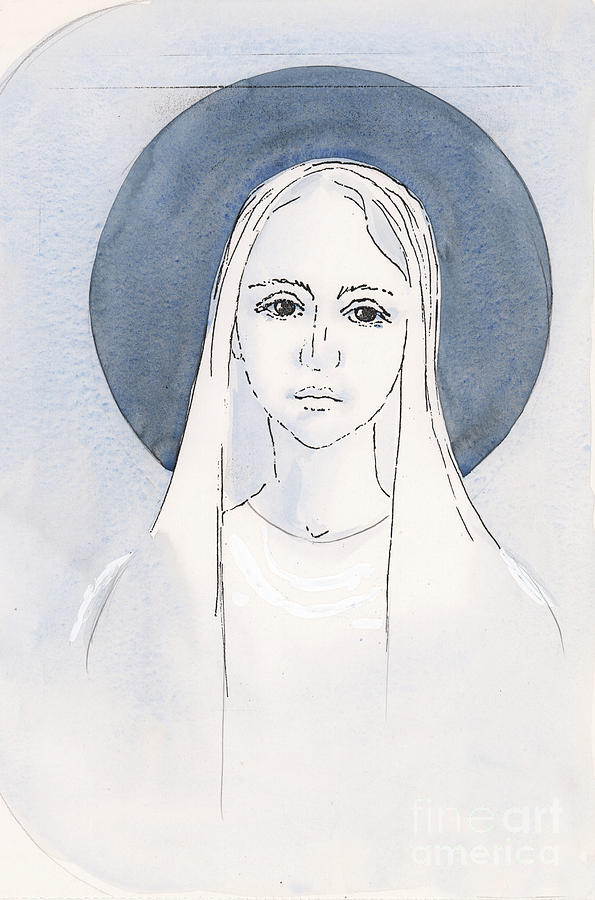 The Blessed Virgin Mary, Our Lady Painting by Elizabeth Wang