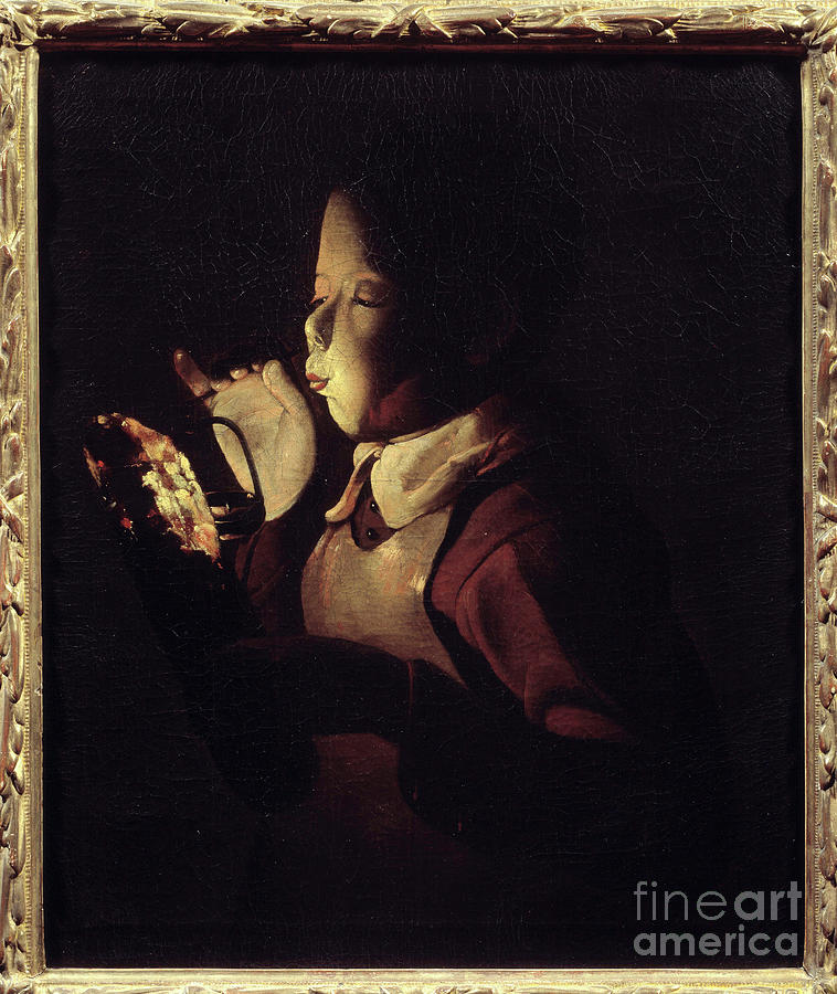 The Blower Has The Lamp. Painting By Georges De La Tour Painting by ...