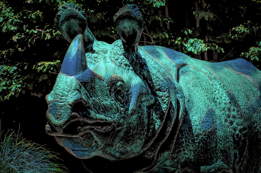 The Blue and Green Rhino Photograph by Paul Coco - Pixels