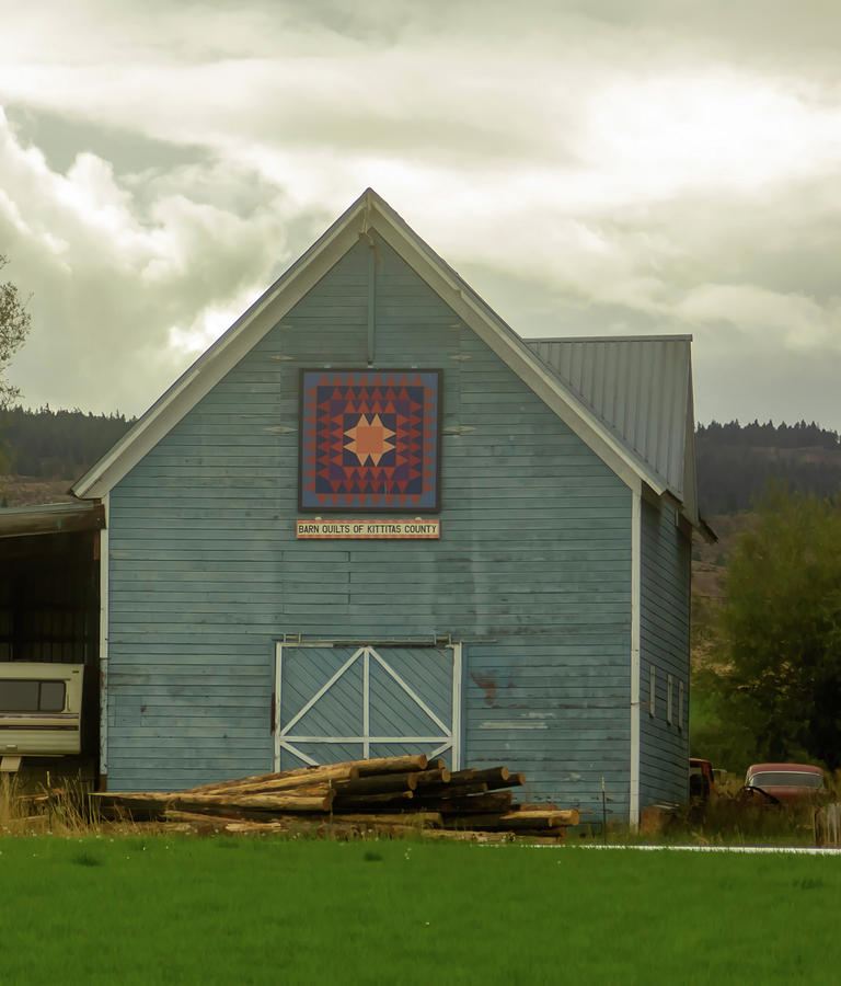 The Blue Barn Photograph by Cathy Anderson