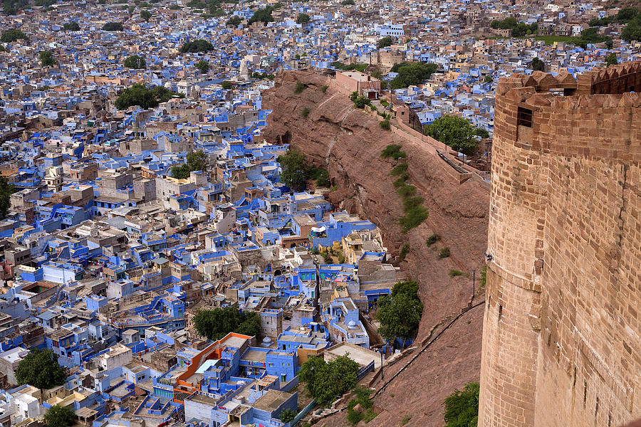 The Blue City Of Jodhpur Photograph by Claude Renault The Blue City Of Jodhpur Photograph by Claude Renault