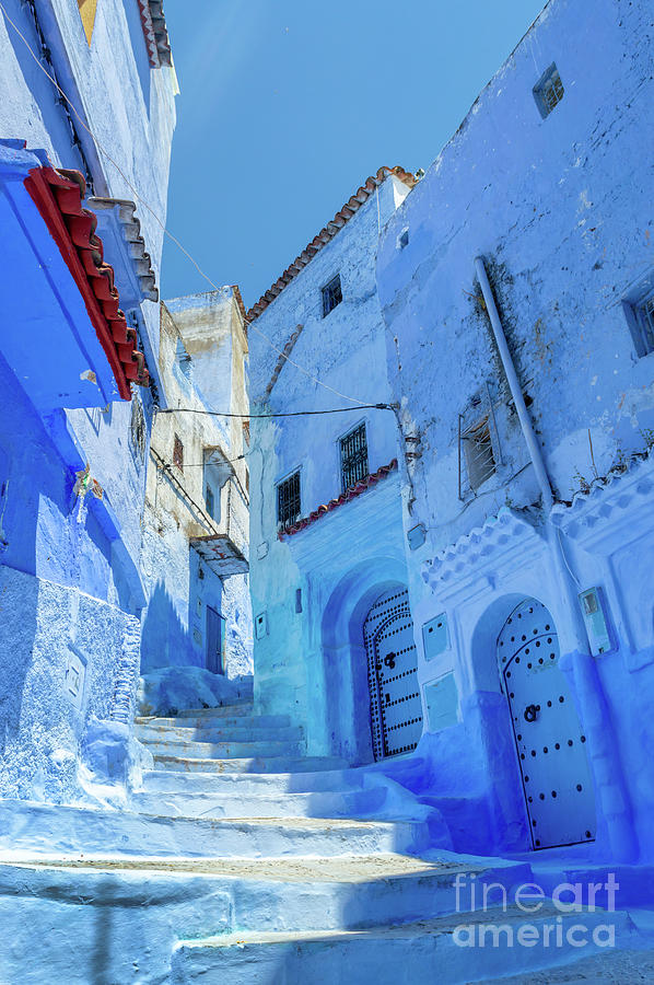 The blue city of Morocco Photograph by Louise Poggianti