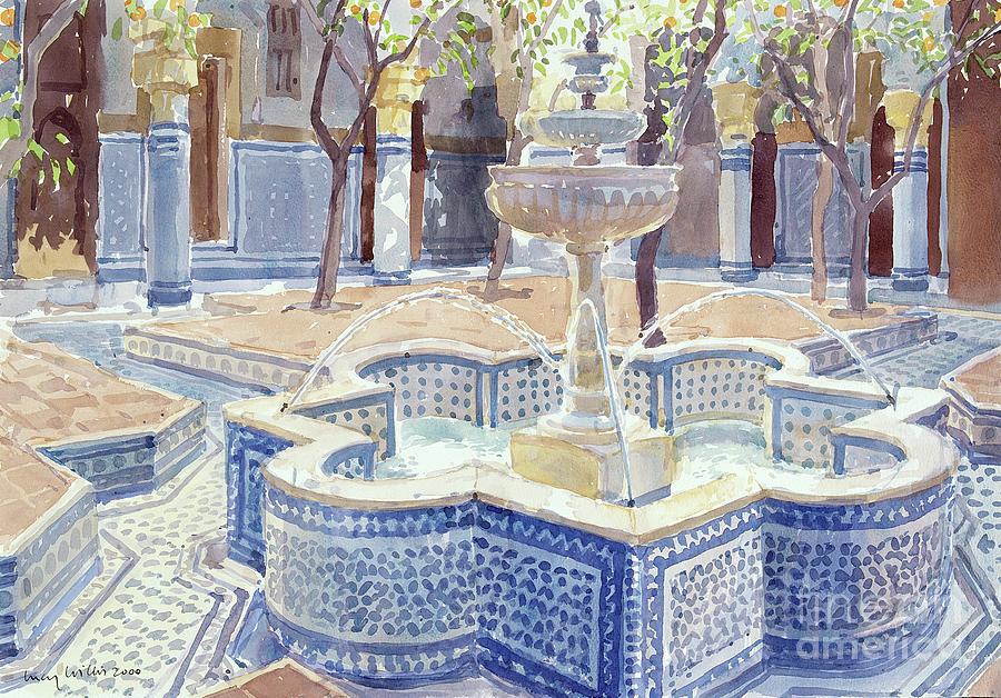 The Blue Fountain, 2000 Painting by Lucy Willis