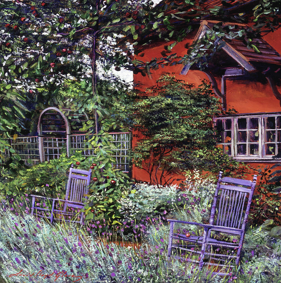 The Blue Garden Chairs Painting
