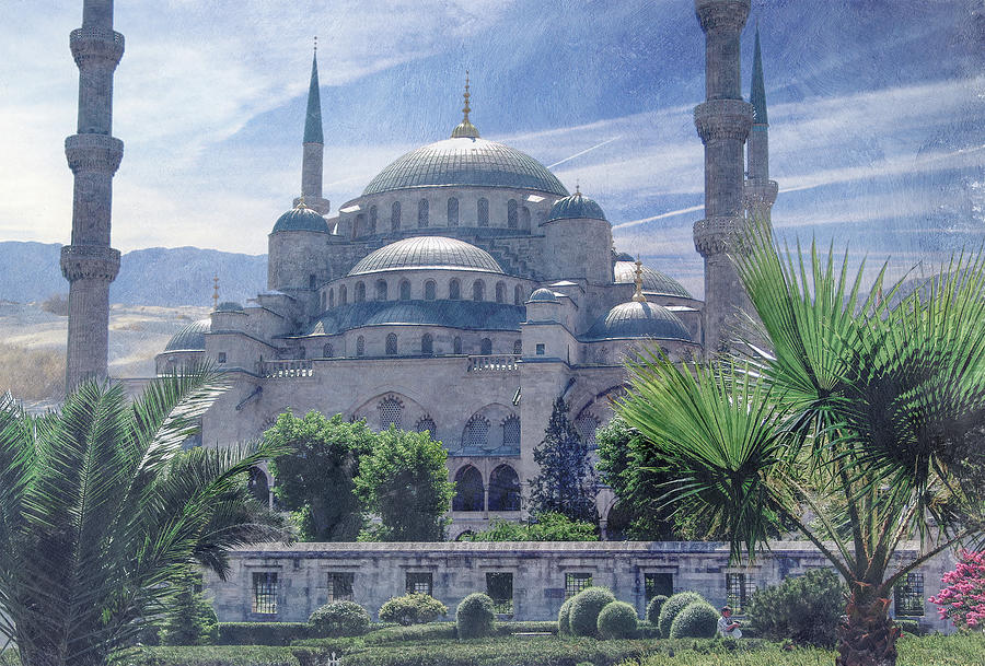 The Blue Mosque Digital Art by Terry Davis