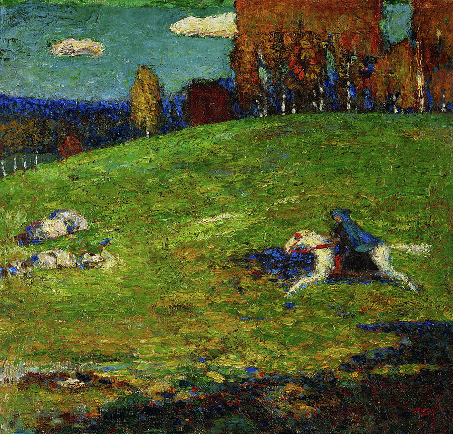 Wassily Kandinsky Painting - The Blue Rider, 1903 by Wassily Kandinsky