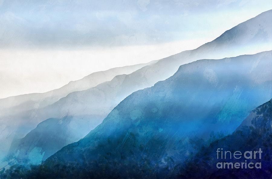 The Blue Ridge Mountain 1 Painting Digital Art by Edward Fielding