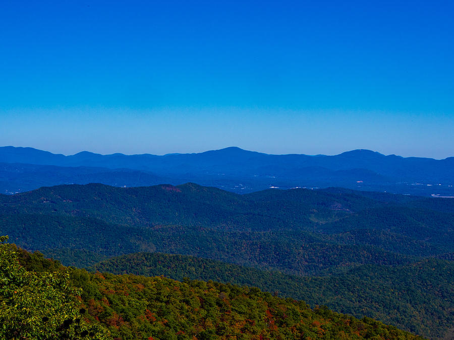 The Blue Ridge Mountains on a Cloudless Day Photograph by L Bosco