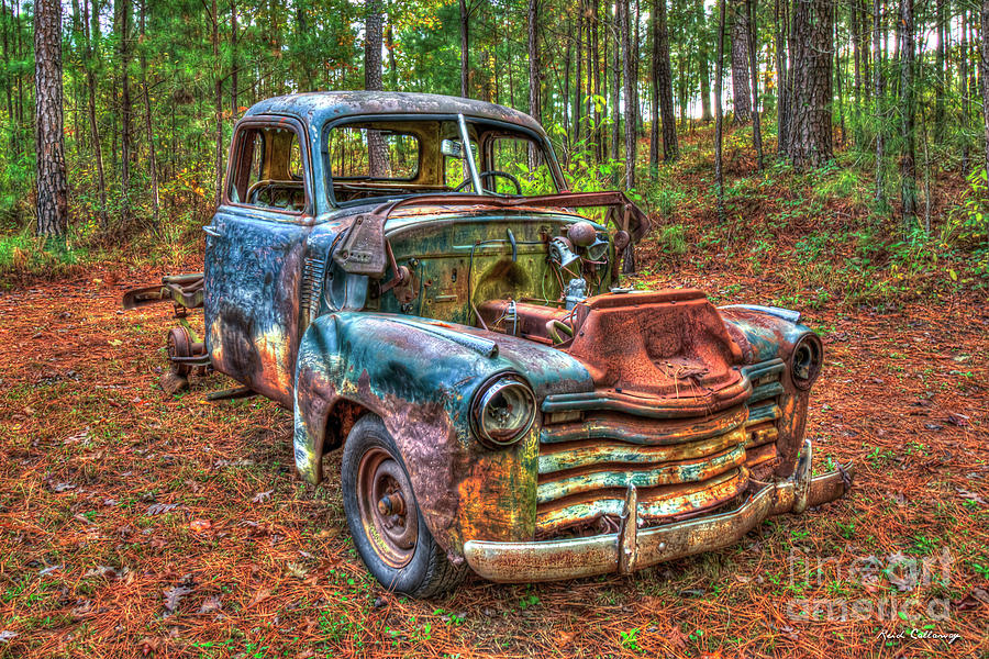 The Blue Skeleton 1950 Ford F-1 Ford Pickup Truck Art Photograph by Reid Callaway