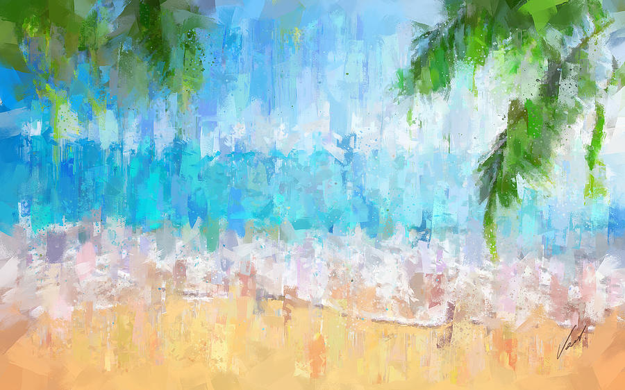 The blue skye - Aloha Hawaii Painting by Vart Studio