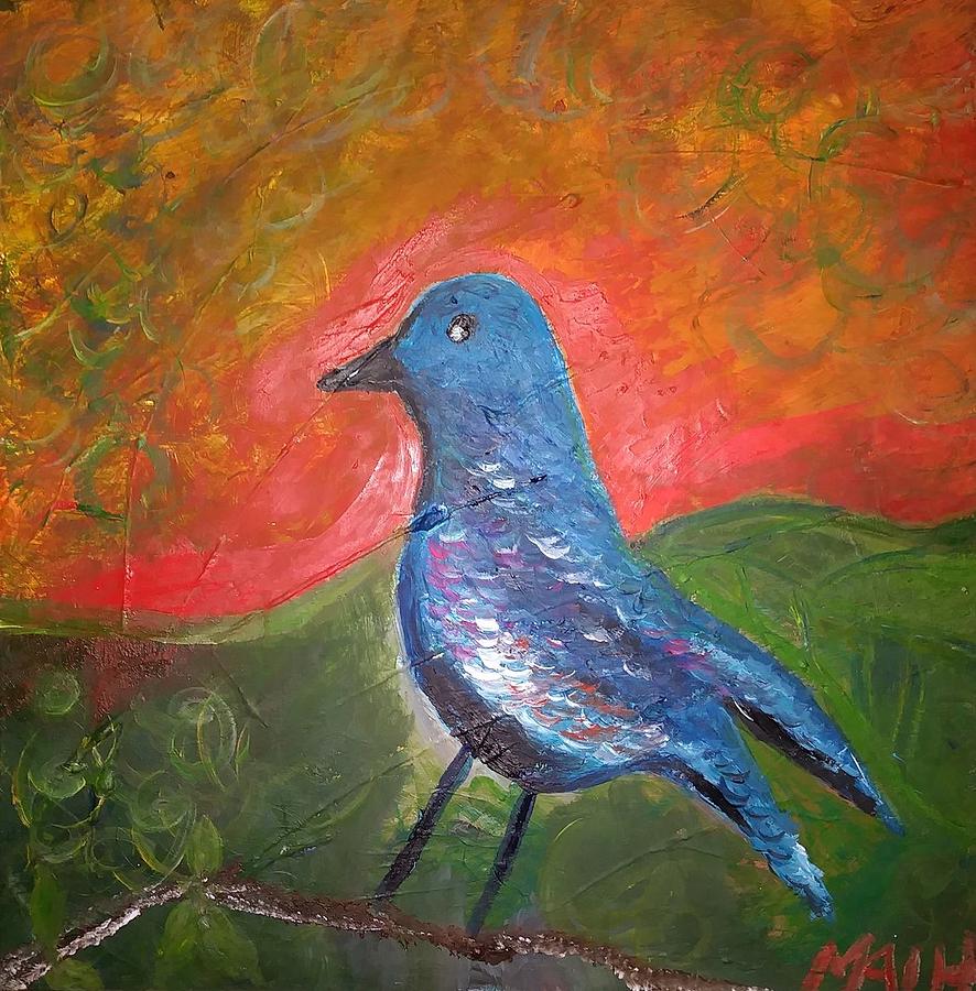 The Bluebird Painting by Meredith A Iager - Pixels
