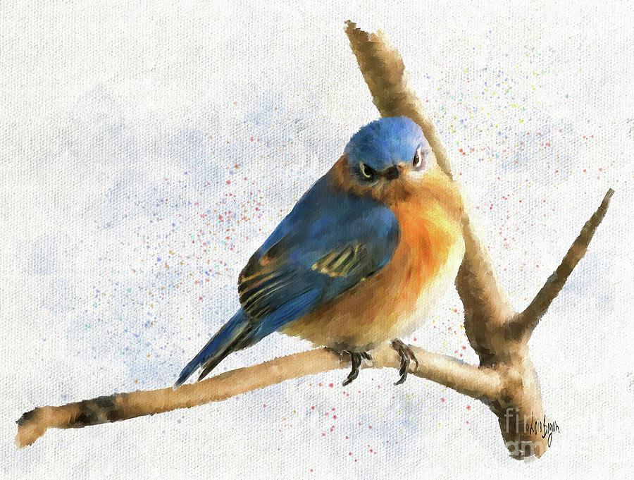 The Bluebird Of Unhappiness Digital Art by Lois Bryan