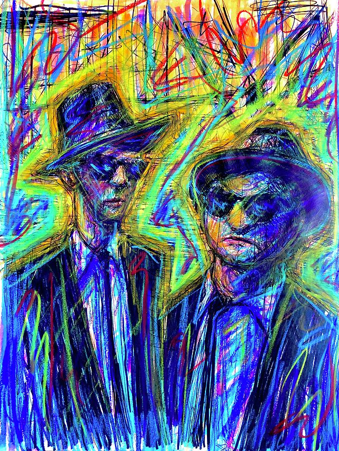 The Blues Brothers  Mixed Media by David Weinholtz