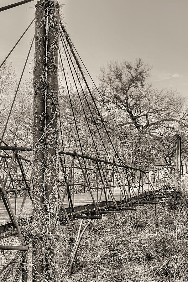 The Bluff Dale Bridge Black and White Photograph by JC Findley