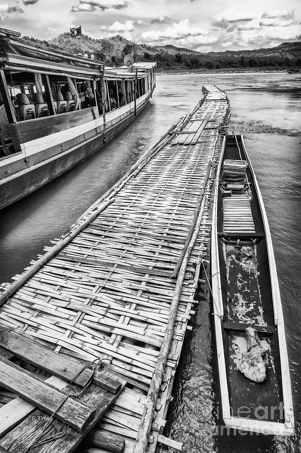 Boat Photograph - The Boat and the Footbridge by Rene Triay FineArt Photos