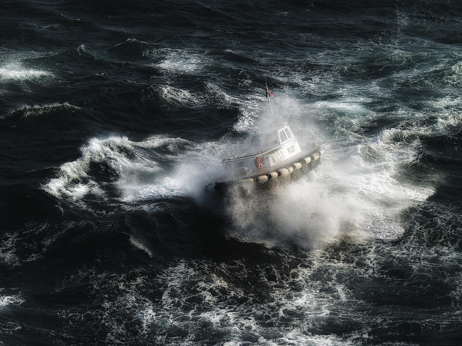 The Boat In The Tempest Photograph by Alain Mazalrey