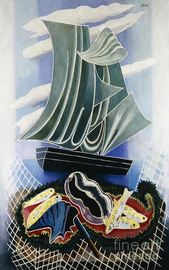 The Boat; Le Bateau, C.1936 Painting by Alexandra Alexandrovna Exter
